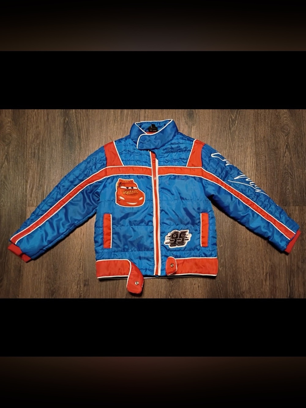 Disney Cars Lightning McQueen Racing Jacket 4 Years (T)  Blue Red Puffer Coat